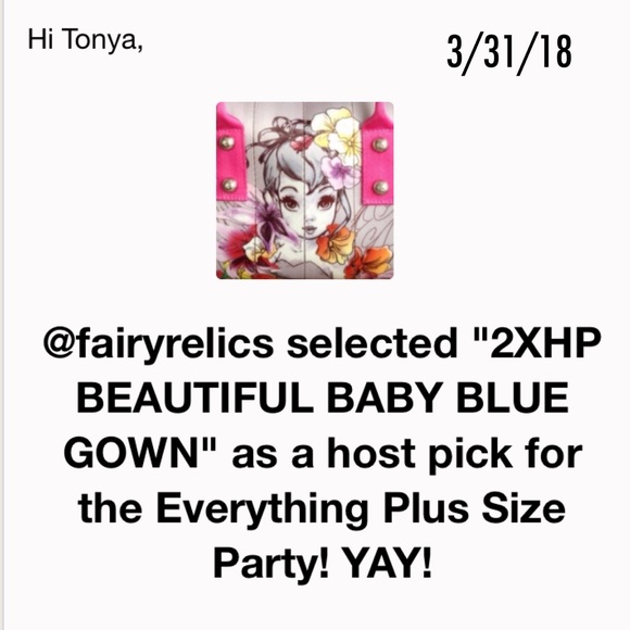 🌸3XHP🌸 BEAUTIFUL BABY BLUE GOWN - Picture 5 of 5